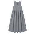 thumbnail image 7 of Karymi Plus Size Bow Keyhole Sleeveless Midi Dress, High Waist A-Line Casual Flowy Summer Dress with Pockets Easter Dresses for Women, 7 of 7