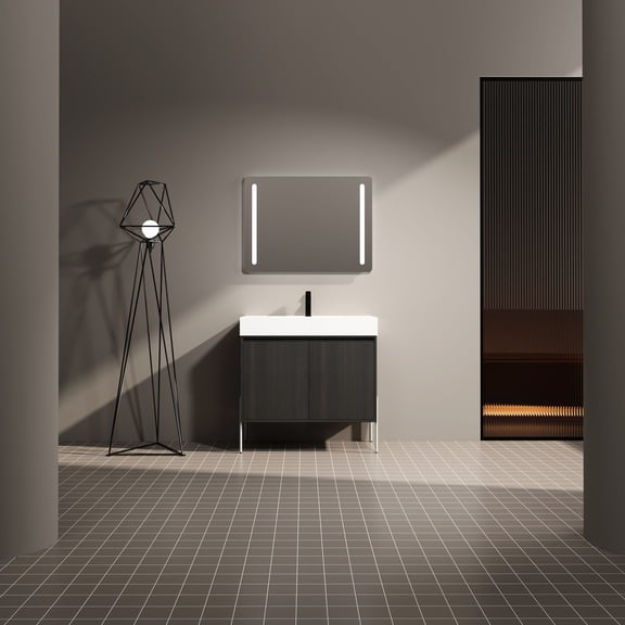 Freestanding 36" Vanity | Water-Resistant Melamine | Bathroom Storage Needs