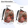 thumbnail image 2 of Honeii Adorable Kitten In Kimono Print Canvas Backpack for School & Outdoor,Laptop Excursion Backpack,Notebook School Bookbag For Men Women,for Work, Travel, and Everyday Use-Small, 2 of 5