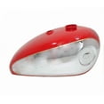 thumbnail image 1 of BSA B31 A7 A10 swing arm frame gas fuel petrol tank chromed and Red Painted, 1 of 5