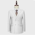 thumbnail image 5 of Xzbqbs Mens Blazer Casual Classic Sport Coats Slim Fit Double-Breasted Suit Jacket Lightweight Dress Jacket Business Suit Jackets, 5 of 6