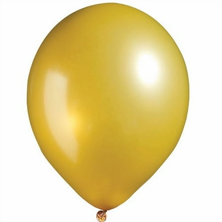 Shindigz 11" Gold Metallic Latex Balloons, 100 Pieces