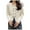 White, variant on TJAZFJPA Womens Jackets Casual Women's Double Knit Sweater Trendy Fall Winter Style Cardigan in Small Boucle Design Winter Jackets for Women Womens Fall Jackets