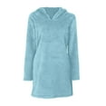 thumbnail image 5 of 2025 Charella Women's Fuzzy Long Hoodies Winter Warm Fleece Pullover Sweatshirt Sky Blue,S, 5 of 9