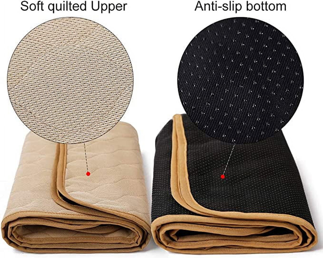 Pet Pee Pad, Dog Washable Training Blanket Absorbent Mat for Puppy Small Medium Large Dog (L, Beige)