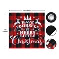 thumbnail image 4 of Merry Little Christmas Shower Curtain Red Black Buffalo Bathroom Decor Waterproof Polyester with Hooks 72x72 Inchs, 4 of 7