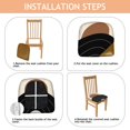 thumbnail image 4 of Boho Abstract Art Seat Covers for Dining Room Chairs Set Of 4,Stretch Printed Washable Chair Seat Cover with Elastic Ties and Button,Removable Waterproof Couch Cushion Covers, 4 of 6