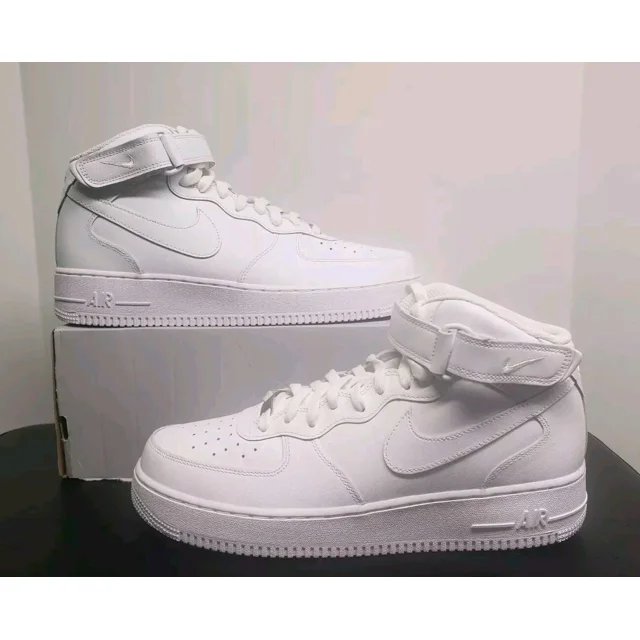 Ni&ke Air Force 1 Mid '07 Shoes Triple White CW2289-111 Men's Size 11 NewNoLid