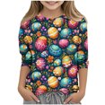 thumbnail image 1 of Chemises à Manches Longues pour Garçons pour Hommes Taille Jeunesse 12 14 Haut à Manches 3/4 Col Rond Polyester Chemise Décontractée 1 Pce, 1 of 7