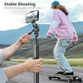 thumbnail image 3 of Graflsoa C05 Perche à Selfie Portable 3-en-1 avec Poignée Anti-Secousse, Trépied Extensible en Alliage d'Aluminium, Support Téléphonique et Télécommande pour Android/iOS (Noir), 3 of 6