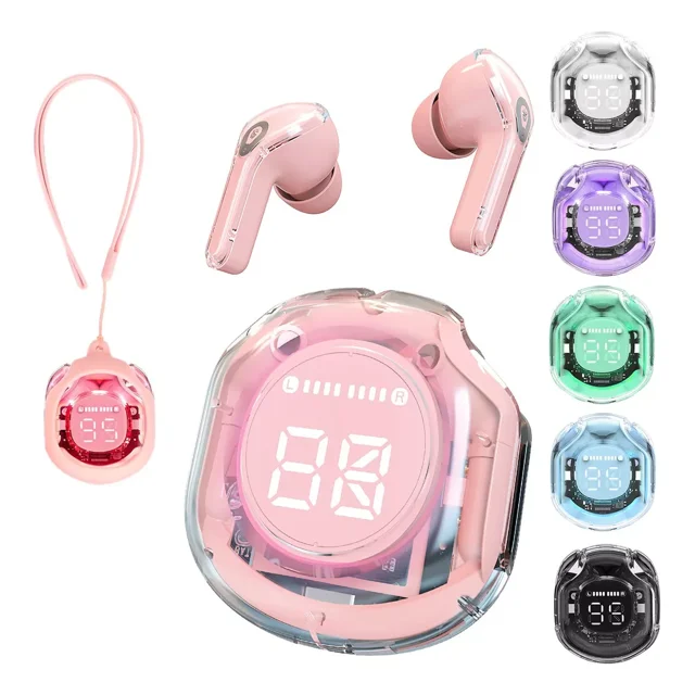 Audifonos Bluetooth Auriculare Inalambricos Transparente Led