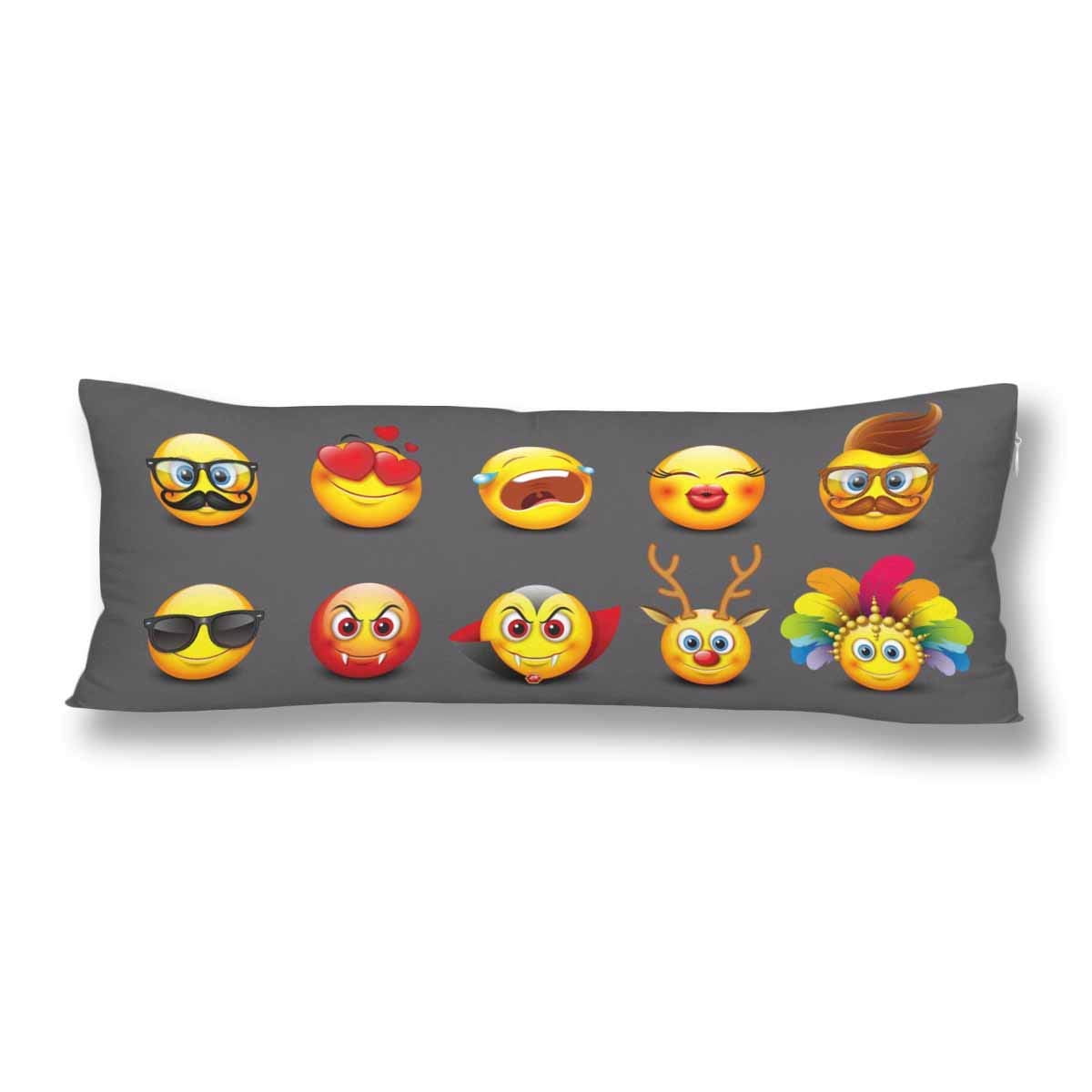 ABPHOTO Hipster Emoji Smiley Funny Emoji Emoticon Face Pillow Covers