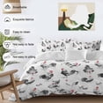thumbnail image 3 of 3 Piece Farmhouse Chicken Duvet Cover Set Queen Size, Microfiber Comforter/Quilt Cover with Corner Ties and 2 Pillowcases, Retro Pastoral Feathers Animal All Season Soft Bedding with Zipper Closure, 3 of 8