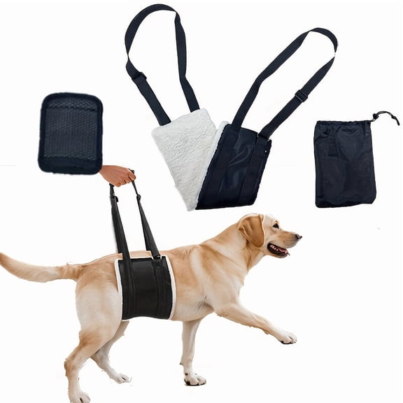 Dog Lift Harness, Pet Rear Support Sling with Handle for Injured Elderly Dogs Mobility Aid Walking