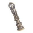 thumbnail image 2 of Golden Brass Bodhisattva Decor Living Room Bedroom Housewarming Gift 3.03X0.79X0.79In Good Fortune 1Set, 2 of 4