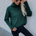 thumbnail image 3 of Vedolay Women's 2023 Tops Womens V-Neck Long Sleeve Ribbed Knit Sweaters Pullover Loose Fitting Tops,Army Green XL, 3 of 4