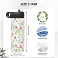 thumbnail image 4 of Yiaed Roses Flowers Print Water Bottle with Straw Lid, Stainless Steel Double Wall Insulated Water Bottle | Leak-Proof and Spill-Proof Water Bottle, 4 of 8