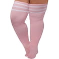 thumbnail image 4 of Plus Size Thigh High Socks for Womens Thick Thighs Cotton Extra Long Over the Knee Stockings Leg Warmer Boot Socks, 4 of 6