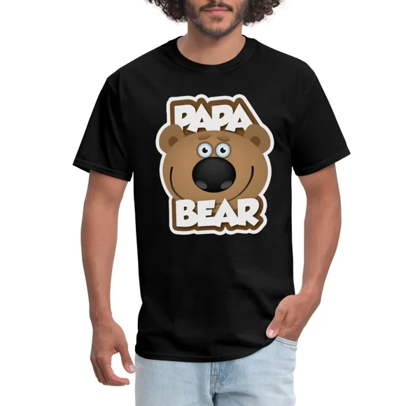 Papa Bear Happy Father Day Family Appreciation Humorous Quote Unisex T-Shirt NG295, S-5XL