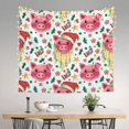 thumbnail image 2 of Bingfone Polyester Fabric Tapestry Christmas Cute Pigs Wall Hanging Tapestry,Daily Decorative Tapestry for Bedroom Living Room Dorm 60L x 51W Inches, 2 of 7