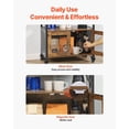 thumbnail image 6 of 24 Inch Farmhouse Style Coffee Bar Counter with Storage Space Movable Wheels and Mesh Doors Kitchen Entryway Sideboard Buffet Cabinet, 6 of 6