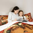 thumbnail image 5 of Homewish Romantic Calentinels Day Bedding Comforter Set,Cute Loves Print Twin Comforter Sets,Green Beige Red Bedding Set For Kids,Super Cozy Room Decor Reversible,2-Piece, 5 of 8