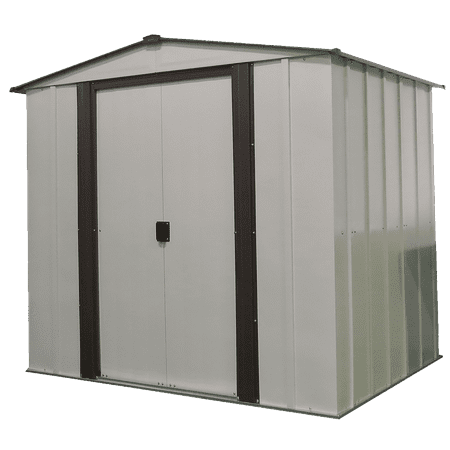 arrow newburgh 5 ft. x 4 ft. x 6.5 ft. eggshell/coffee