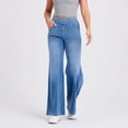 thumbnail image 6 of Jeans for Women Elastic High Waist Wide Leg Stretchy Baggy Streetwear Casual Denim Pants with Pockets, 6 of 6