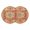 Orange, variant on Pink Boho Round 13 Inch Placemats Set of 2, Vintage Abstract Tribal Decorative Oriental HeatResistant Non Slip Place Mats for Dining Table, Wipeable Braided Kitchen Table Mats for Housewarming