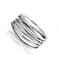 thumbnail image 4 of Oxidized Stacked Bar Knot Wide Wedding Ring 925 Sterling Silver Open Band Jewelry Female Size 11, 4 of 4