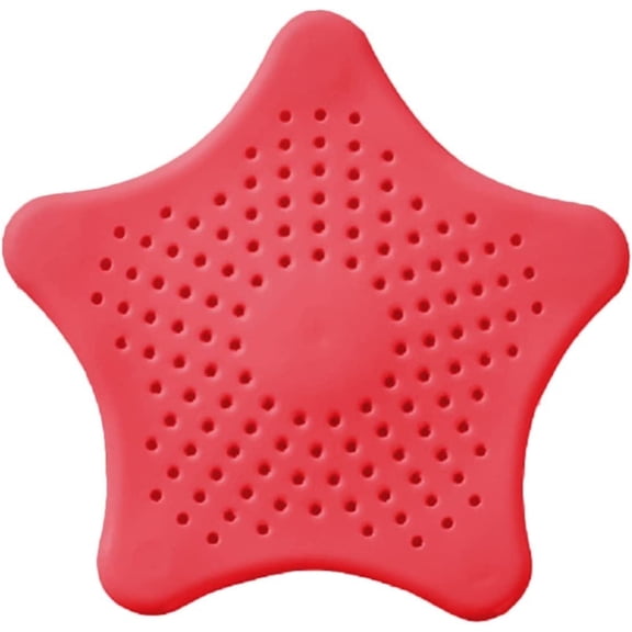 Anti-Blocking Stopper Plug Bathroom Floor Drain Cover Hair Catcher Sewer Outfall Strainer Silicone Sucker Kitchen Sink Filter (Color : Red)