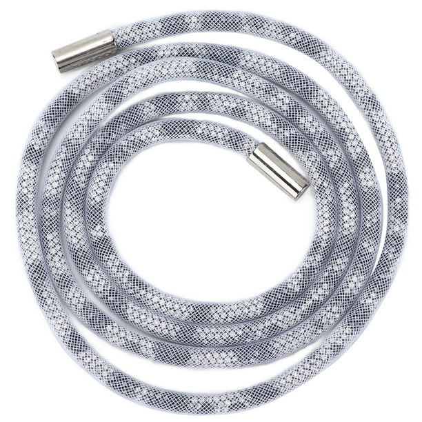 Cuerda de diamantes de imitación de 6 mm de ancho, brillante, con purpurina, para decoración de zapatos, ropa, malla blanca, estampado de leopardo, diamantes de imitación, 120 cm de largo