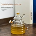 thumbnail image 3 of Large-Capacity Transparent Glass Honey Jar with Lid & Stirring Stick - Creative Three Bees Pattern Design, Durable Airtight Storage Container for Honey & Dry Goods, Easy-to-Clean Kitchen Decor (Style, 3 of 5