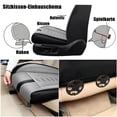 thumbnail image 6 of Premium Car Seat Covers for Chevy 99% Car Models,Breathable Leather Seat Covers for Chevy,Waterproof Anti-slip Car Seats Cushions for 5 Seats(Black+Gray,Pillows), 6 of 8