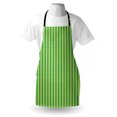 thumbnail image 4 of Abstract Green Apron, Monochrome Geometric Pattern with Diagonal Square Check, Unisex Kitchen Bib with Adjustable Neck for Cooking Gardening, Adult Size, Green Almond Green, by Ambesonne, 4 of 4