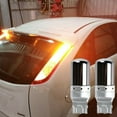 thumbnail image 6 of 2Pcs Chrome 7440 T20 144SMD Amber Canbus Error Free LED Lamp Bulb Turn Signal Light, 6 of 8