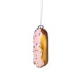thumbnail image 2 of 4" Glittered Sprinkled Glazed Round Doughnut Christmas Glass Ornament, 2 of 2