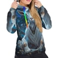 thumbnail image 5 of Yiaed Forest Meditating Goat Print Womens Casual Hoodies Crew Neck Long Sleeve Sweatshirts With Pocket Pullover Tops Women's Hooded Sweatshirt-Large, 5 of 5