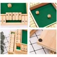 thumbnail image 6 of Wooden Shut The Box Dice Game, 2-4 Players Classic Board Game, Large 4 Sided Board, 8 Dice, Rules - Amusing Addition Game, Family Classroom Home or Bar, 6 of 7