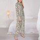 thumbnail image 3 of Balery Paisley Floral 5 Conjunto de Pijama con Estampado para Mujer, Conjunto de Dos Piezas con Manga Larga, Ropa de Dormir Suave con Bolsillos, Pijamas Cómodos-Small, 3 of 7