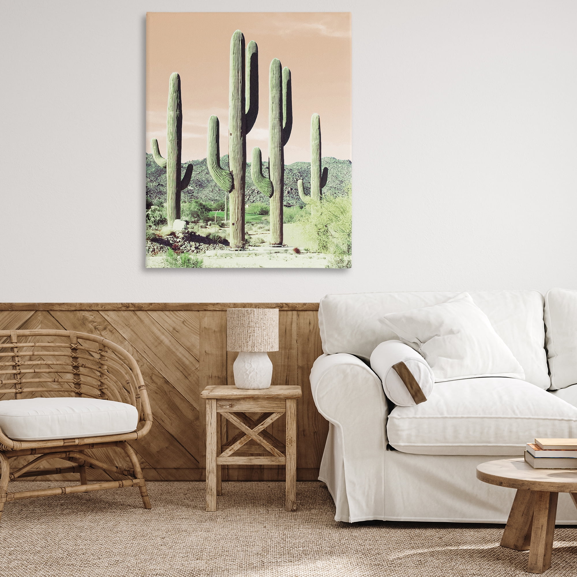 Stupell Industries Sunrise Cactus Scene Landscape & Nature Photography Wrapped Canvas Art Print Wall Art, 36 x 48
