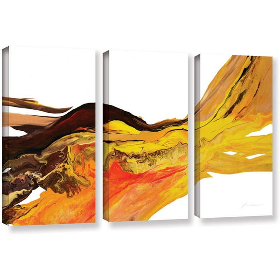 ArtWall Milen Tod "Flow 2" 3-Piece Gallery-wrapped Canvas Set