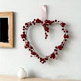 thumbnail image 4 of SSNTSY Heart Berry Wreath Valentine's Day Wreath Artificial Heart Berry Stem for Front Door Wedding Party Anniversary Wall Decor, 4 of 7