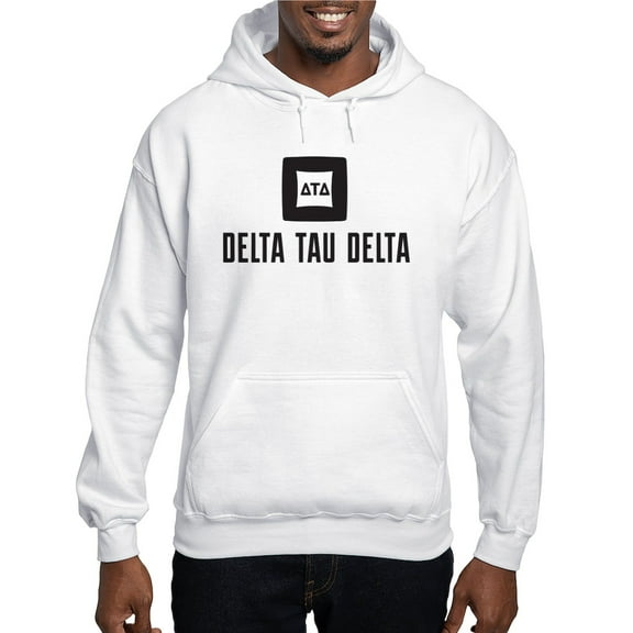 CafePress - Delta Tau Delta Black Stacked Signature Sweatshirt - Pullover Hoodie, Hooded Sweatshirt