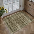 thumbnail image 4 of BERTHMEER 2'x3' Entry Rug Door Mat Washable Small Rugs Distressed Vintage Oriental Door Rug Soft Indoor Brown Non-slip Throw Rug for Bedroom Entryway Bathroom Kitchen Farmhouse, Brown, 4 of 5