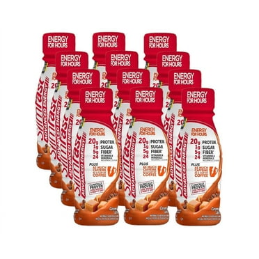 12 Pack | SlimFast Advanced Energy Caramel Latte High Protein Ready to Drink Meal Replacement Shakes,11 fl. oz