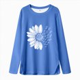 thumbnail image 4 of Child Girls T Shirts long Sleeve Curve Hem Tee Floral Cute Shirts Tops for Girls Fall Winter Clotehs Tops for 5T 6T 7T 8T 10T 11T 12T 13T 14T Kids Girls Tops, 4 of 4