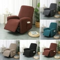 thumbnail image 3 of Opvise Non-Slip Polyester Recliner Cover with Elastic Rubbers, Jacquard Fabric, Universal Fit for Single Seat Recliners, Machine Washable Furniture Protector (4-Piece Set), 3 of 8