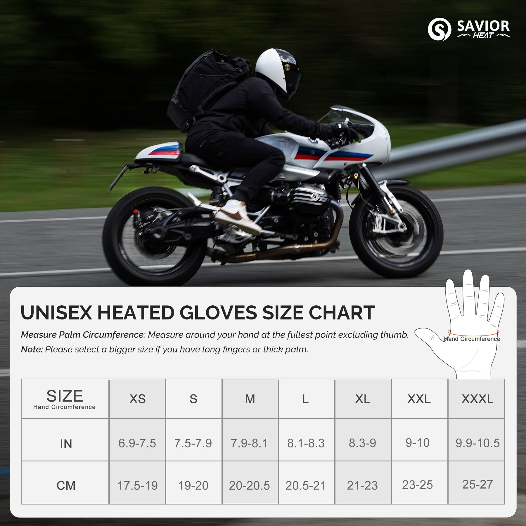 Savior Heat Heated Gloves for Men Women - Rechargeable Heated Gloves 7.4V 2200mAh Battery Powered Waterproof Electric Heating Gloves, Mens Womens Heated Gloves for Cold Winter Arthritis Hands Skiing