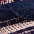 thumbnail image 4 of Chezmoi Collection Milton 5-Piece Plaid Checkered Daybed Cover Set, Lightweight Vintage Washed Cotton Patchwork Quilt, 4 of 5